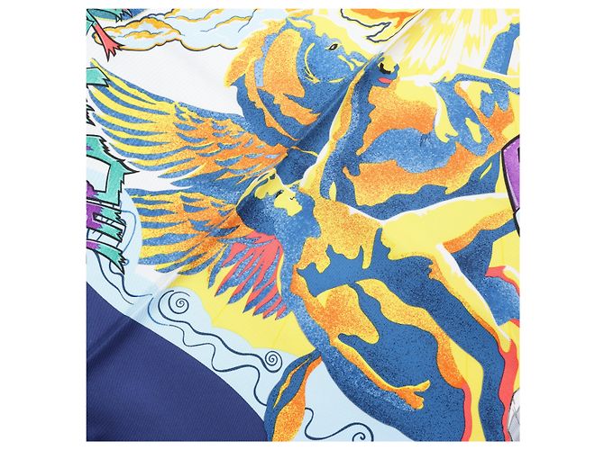 Hermès Carré 90 "THE ALFEE AUBE" Seidentuch in Navy Blue Marineblau - Ansicht 9
