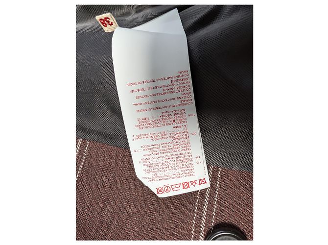 Marni Checkered Two-Tone Trench Coat, Size 38 Brown - view 11