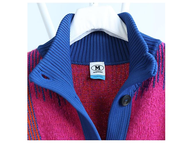 Missoni Langer Strickcardigan aus Wollmischung, XS Lila - Ansicht 3