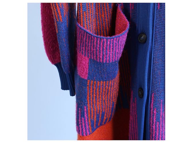 Missoni Langer Strickcardigan aus Wollmischung, XS Lila - Ansicht 4