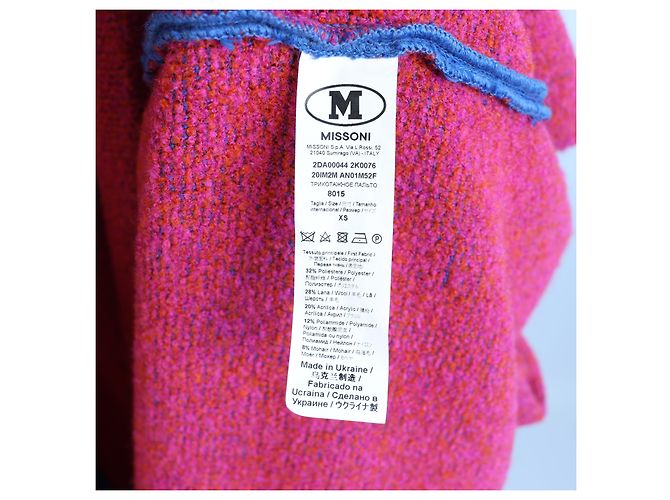 Missoni Langer Strickcardigan aus Wollmischung, XS Lila - Ansicht 8