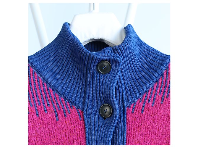 Missoni Langer Strickcardigan aus Wollmischung, XS Lila - Ansicht 9