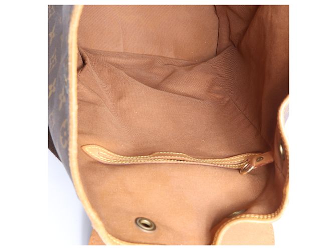 Zaino vintage Louis Vuitton Montsouris GM Monogram Canvas in marrone M51135 - vista 10