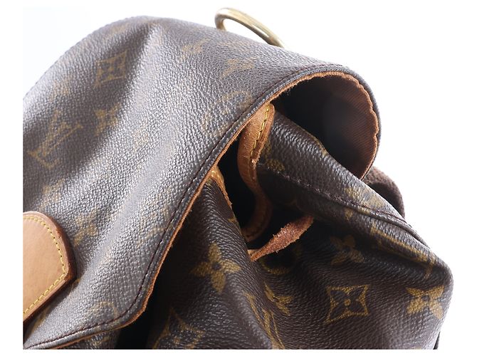 Zaino vintage Louis Vuitton Montsouris GM Monogram Canvas in marrone M51135 - vista 3