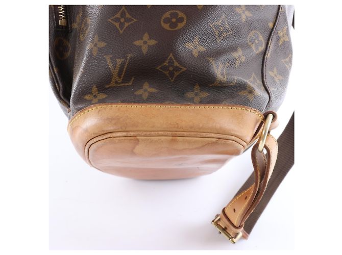 Zaino vintage Louis Vuitton Montsouris GM Monogram Canvas in marrone M51135 - vista 7