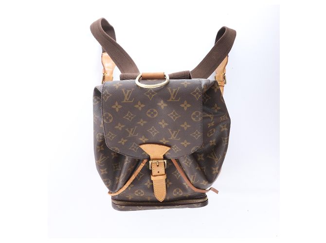 Zaino vintage Louis Vuitton Montsouris GM Monogram Canvas in marrone M51135 - vista 9