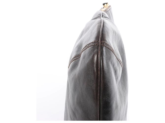Autre Marque Borsa a tracolla Tribute Large in pelle Saint Laurent Paris, Marrone - vista 10