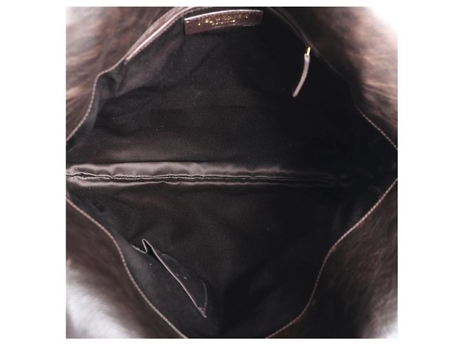 Autre Marque Borsa a tracolla Tribute Large in pelle Saint Laurent Paris, Marrone - vista 13