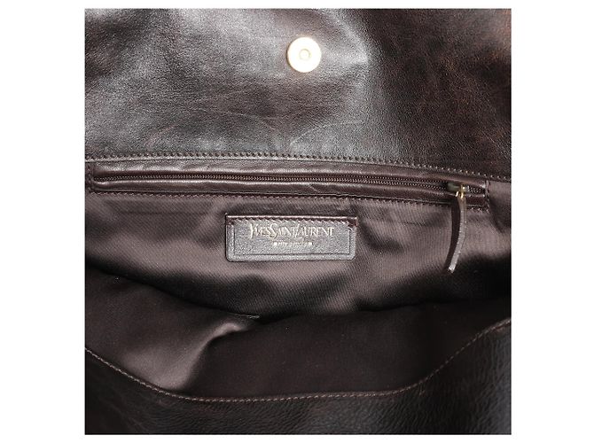 Autre Marque Borsa a tracolla Tribute Large in pelle Saint Laurent Paris, Marrone - vista 14