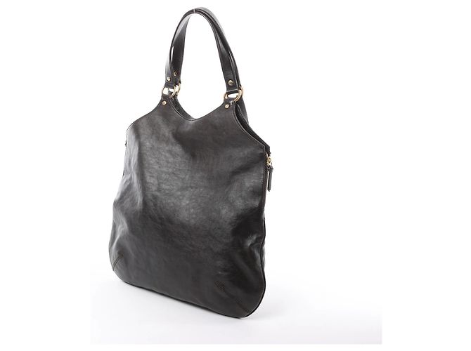 Autre Marque Borsa a tracolla Tribute Large in pelle Saint Laurent Paris, Marrone - vista 3