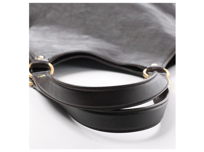 Autre Marque Borsa a tracolla Tribute Large in pelle Saint Laurent Paris, Marrone - vista 8