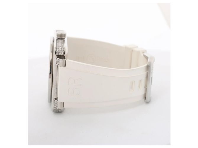 Orologio Bell & Ross BR01-97SD 018 SS & Rubber AT con quadrante White Shell Bianco - vista 5