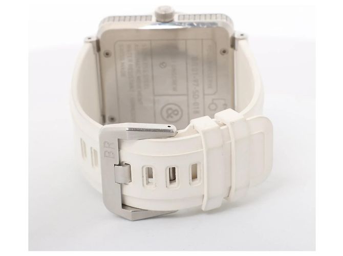 Orologio Bell & Ross BR01-97SD 018 SS & Rubber AT con quadrante White Shell Bianco - vista 7