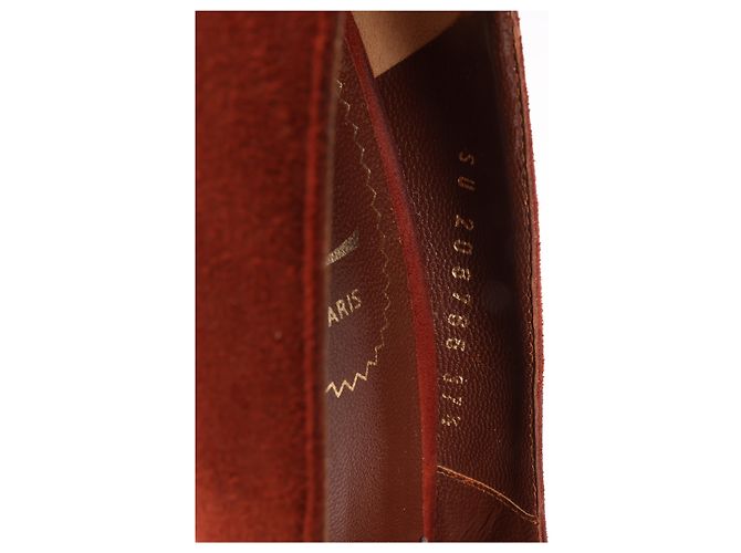 Autre Marque Saint Laurent Tribute Two Brown Suede Pumps, Size 37.5 EU Marrone - vista 4