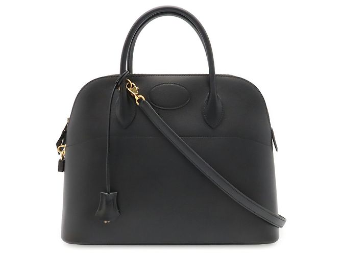 Hermès Borsa Hermes Bolide 35 in pelle nera Nero - vista 2