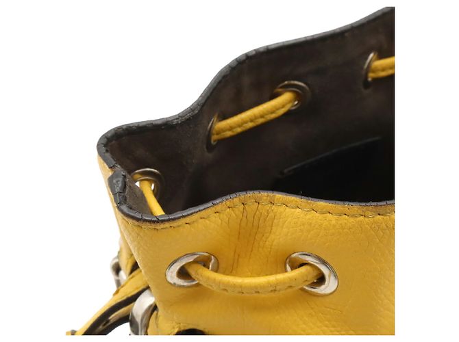 Borsa a secchiello Fendi Montresor Giallo - vista 9