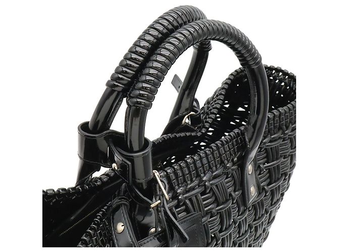Borsa Balenciaga Bistro Basket Bag Nero - vista 6