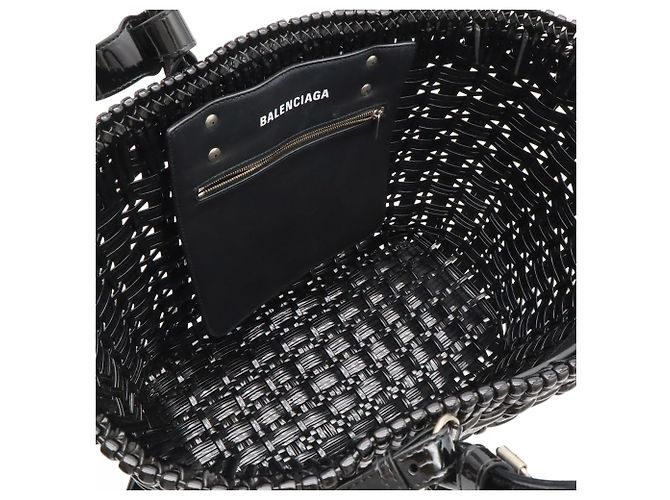 Borsa Balenciaga Bistro Basket Bag Nero - vista 7
