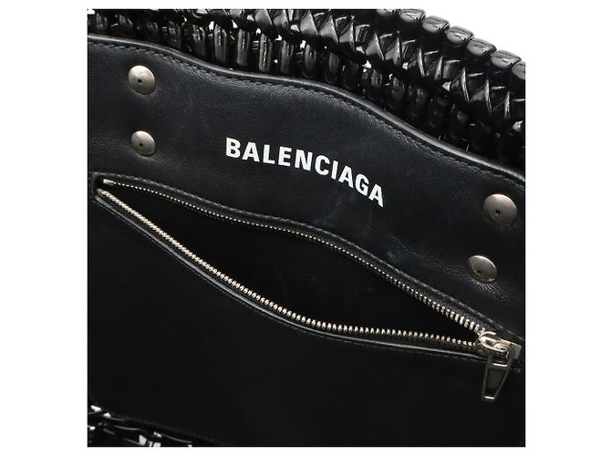 Borsa Balenciaga Bistro Basket Bag Nero - vista 8