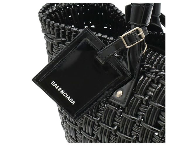 Borsa Balenciaga Bistro Basket Bag Nero - vista 9