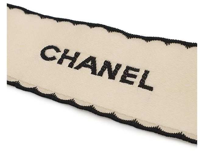 Spilla a nastro in raso CHANEL Nero Crudo - vista 7