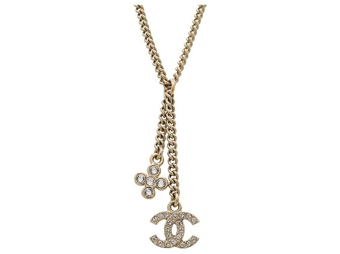 Collar de cadena Chanel Coco Mark Dorado - vista 2