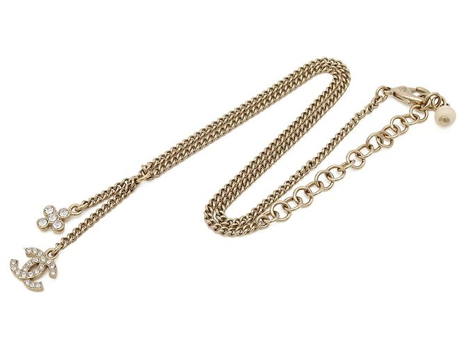 Collar de cadena Chanel Coco Mark Dorado - vista 3
