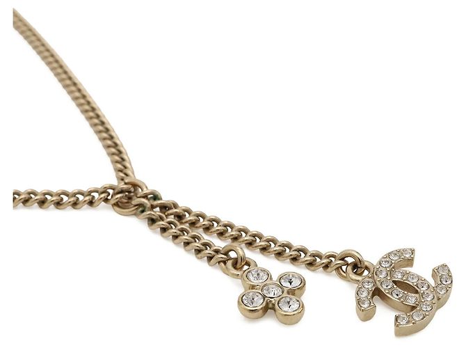 Collar de cadena Chanel Coco Mark Dorado - vista 4