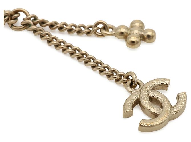 Collar de cadena Chanel Coco Mark Dorado - vista 5