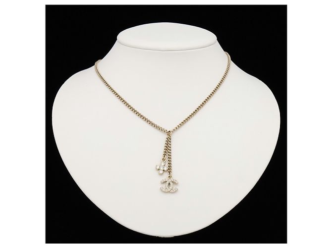 Collar de cadena Chanel Coco Mark Dorado - vista 7