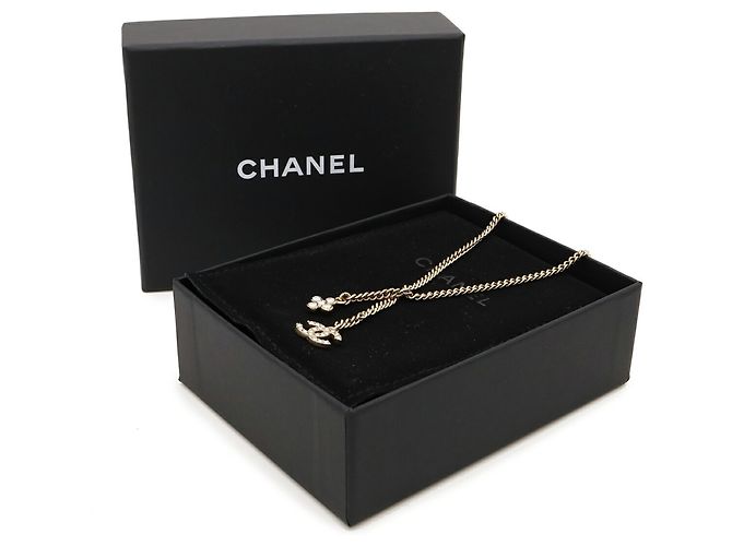 Collar de cadena Chanel Coco Mark Dorado - vista 8