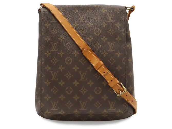 Borsa a tracolla Louis Vuitton Monogram Musette Marrone Bianco Monogramma - vista 2