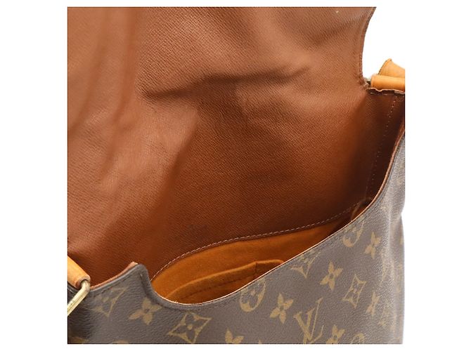 Borsa a tracolla Louis Vuitton Monogram Musette Marrone Bianco Monogramma - vista 5