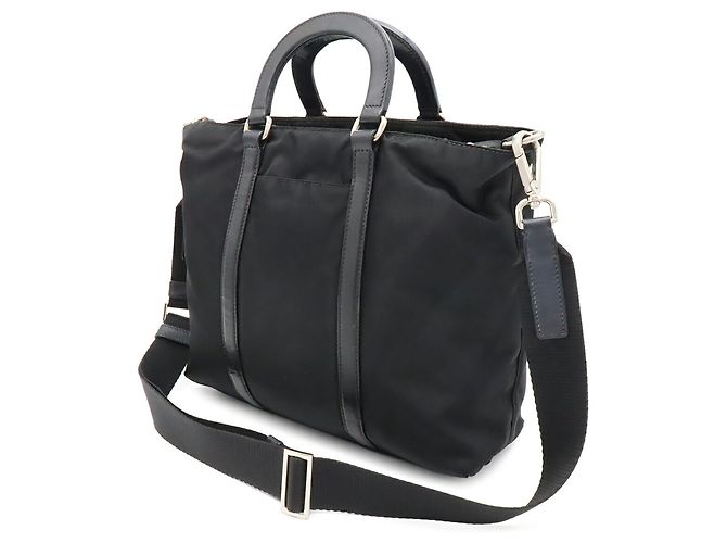 Tote Bolso Prada Triangle - BN1066 Negro Azul - vista 3