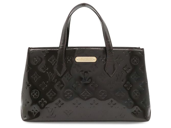 Borsa Louis Vuitton Monogram Vernis Wilshire PM Bordò - vista 2