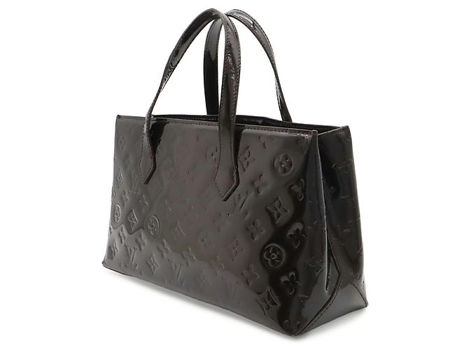 Borsa Louis Vuitton Monogram Vernis Wilshire PM Bordò - vista 3