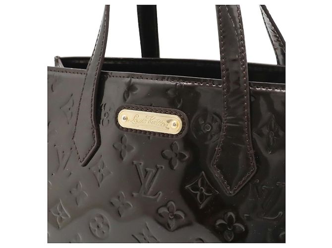 Borsa Louis Vuitton Monogram Vernis Wilshire PM Bordò - vista 8