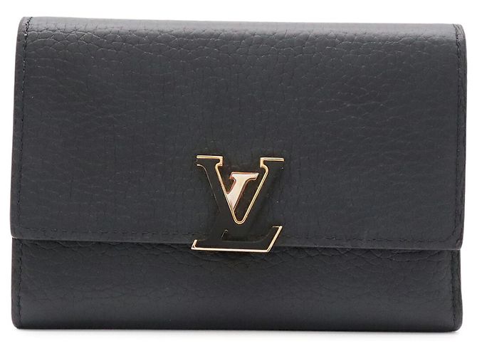 Cartera tri-fold Louis Vuitton Capucines Compact Negro Rosa - vista 2