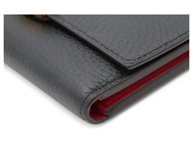 Cartera tri-fold Louis Vuitton Capucines Compact Negro Rosa - vista 4