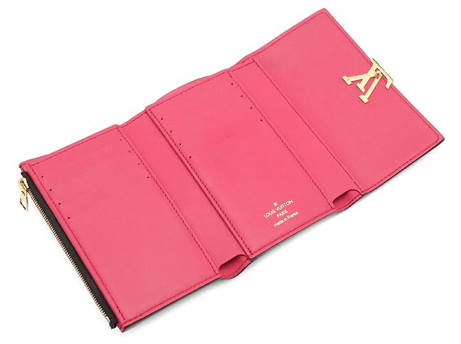 Cartera tri-fold Louis Vuitton Capucines Compact Negro Rosa - vista 6