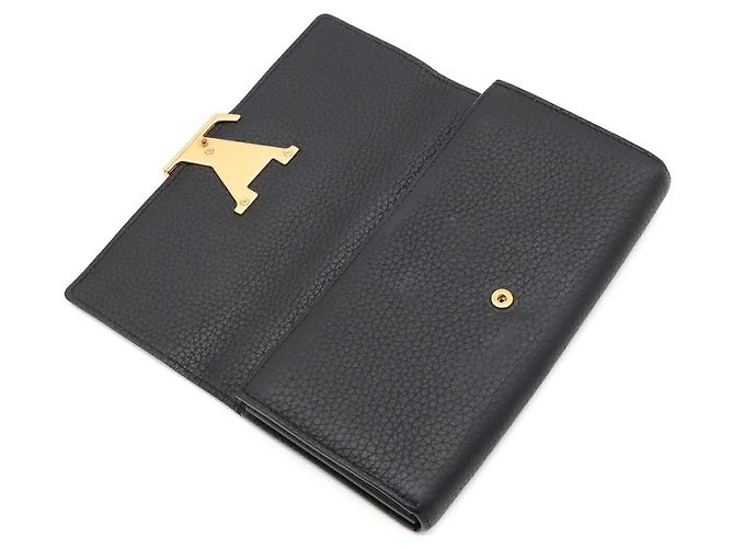 Louis Vuitton Portefeuille Capucines Bi-Fold Long Wallet Nero Fuschia - vista 7