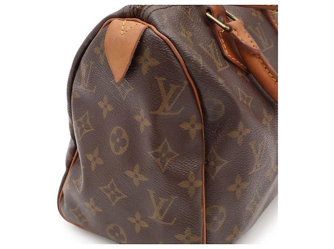 Borsa Louis Vuitton Monogram Speedy 25 Marrone Monogramma - vista 7