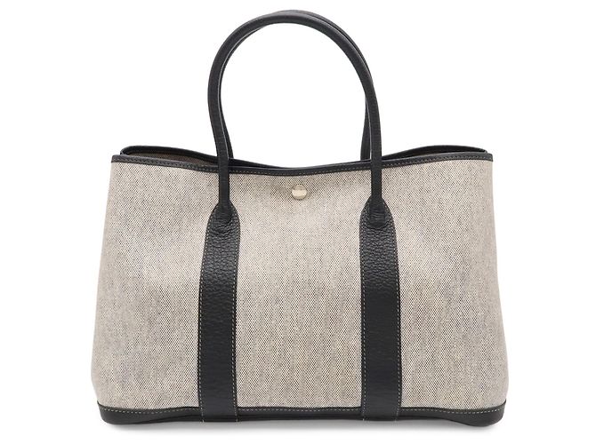Hermès Borsa Tote Hermes Garden PM Marrone Nero - vista 2