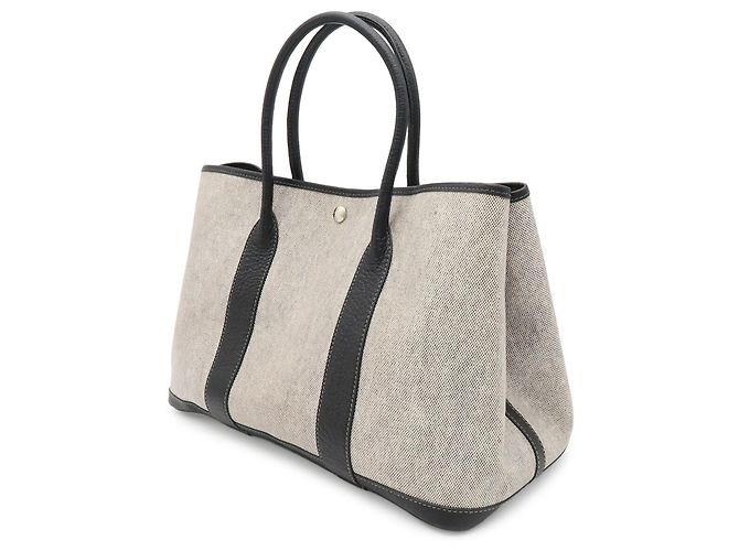 Hermès Borsa Tote Hermes Garden PM Marrone Nero - vista 3