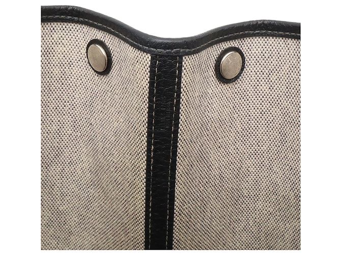 Hermès Borsa Tote Hermes Garden PM Marrone Nero - vista 7