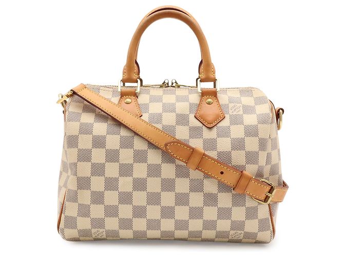 Borsa Louis Vuitton Damier Azur Speedy Bandoulière 25 Crudo - vista 2