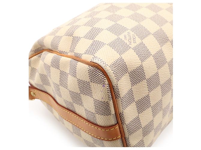 Borsa Louis Vuitton Damier Azur Speedy Bandoulière 25 Crudo - vista 4