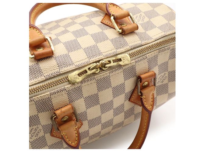 Borsa Louis Vuitton Damier Azur Speedy Bandoulière 25 Crudo - vista 8