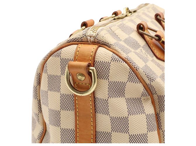 Borsa Louis Vuitton Damier Azur Speedy Bandoulière 25 Crudo - vista 9