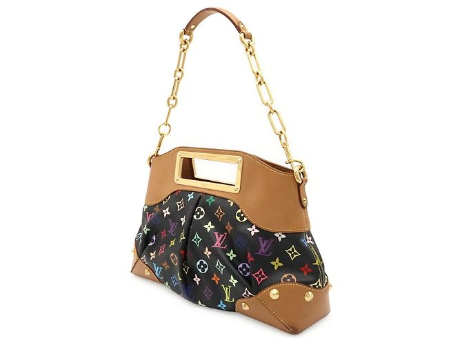 Borsa Louis Vuitton Monogram Multicolor Judy MM Nero Multicolore Monogramma - vista 3